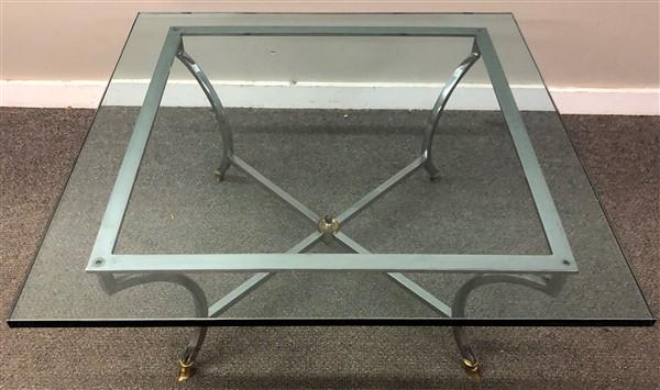 Chrome and Glass Low Table (1 of 3)
