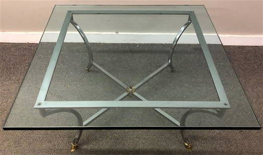 Chrome and Glass Low Table: Chrome and Glass Low Table