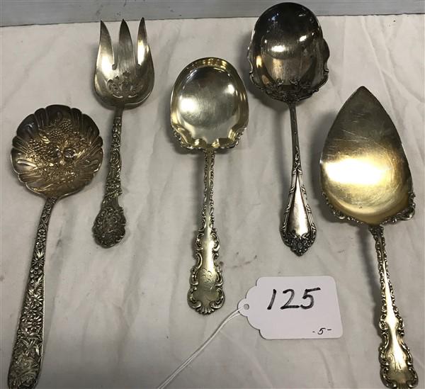 5 Lovely Sterling Serving Pcs- Kirk & Sons, and other (1 of 3)