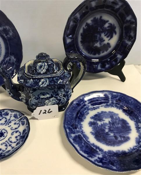 Early 5 Pc. Lot of Flow- Blue (1 of 2)