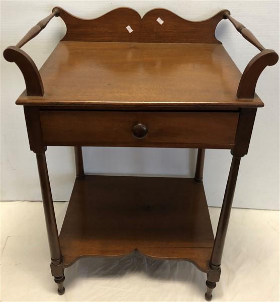 Antique 1 Drawer Stand with Towel Bars (1 of 5)