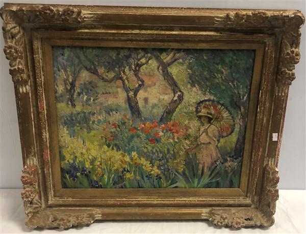 27"x23" o/c Garden Scene (1 of 7)