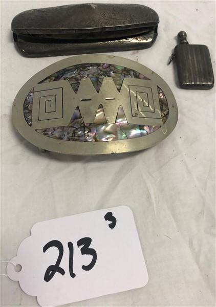 3 Pc. Sterling Lot- Buckle Case (1 of 5)