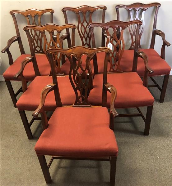 6 Mahogany Custom Armchairs Hickory Chair Company (1 of 3)