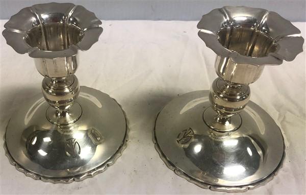 Pr. of Weighted Sterling Candlesticks 5" (1 of 5)