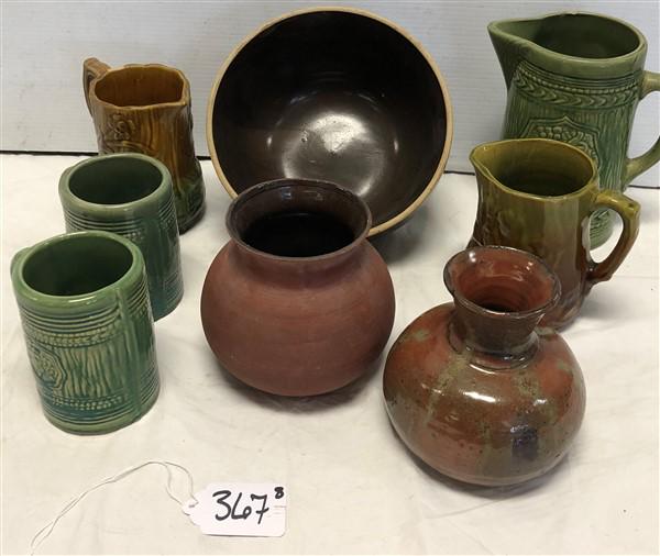 8 Pc. Pottery Bowls and Vessels (1 of 8)
