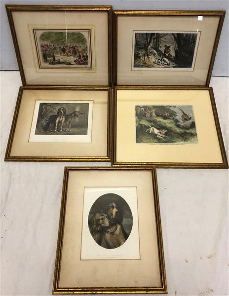 5 Framed Hunt Prints (1 of 7)