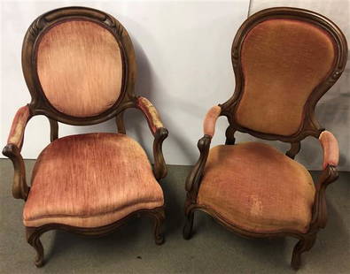 2 Victorian Parlor Chairs: 2 Victorian Parlor Chairs