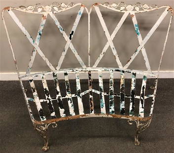 Outdoor Ribbon Bench 51"x32"x24": Outdoor Ribbon Bench 51"x32"x24"