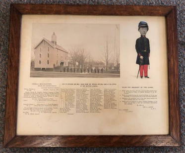 State of CT, Framed Civil War Memorabilia: State of CT, Framed Civil War Memorabilia