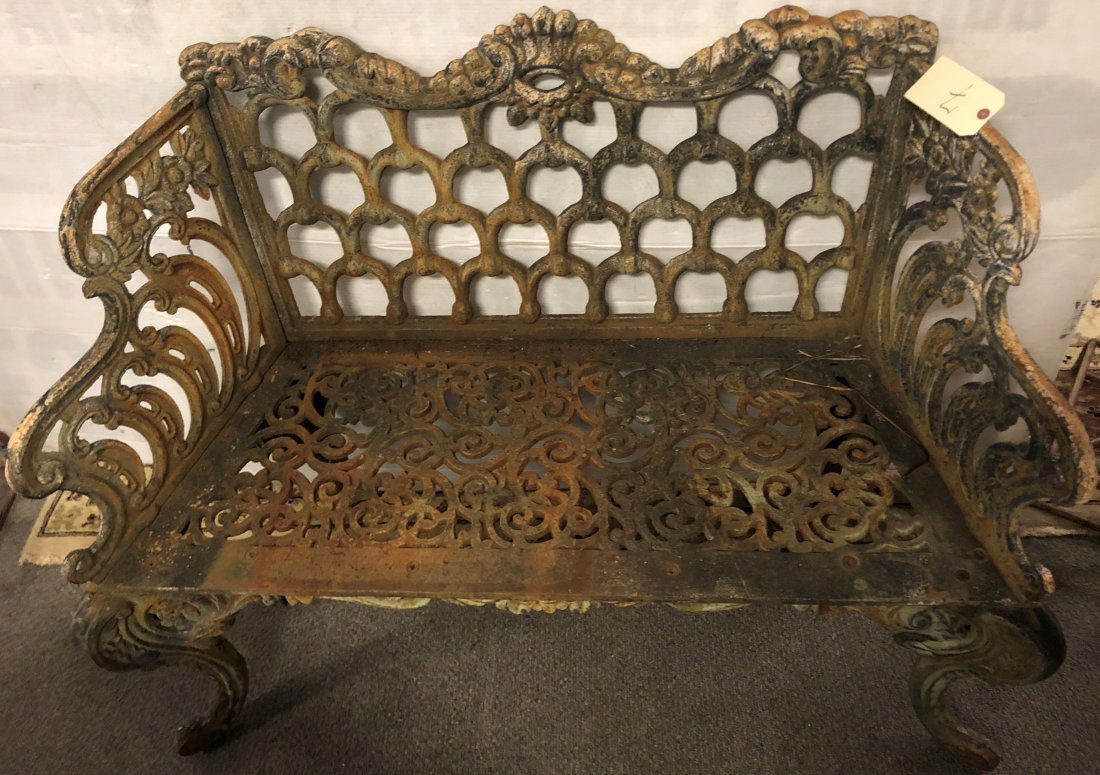 Cast Iron Bench: Cast Iron Bench 46" x 21" x 33.5"h