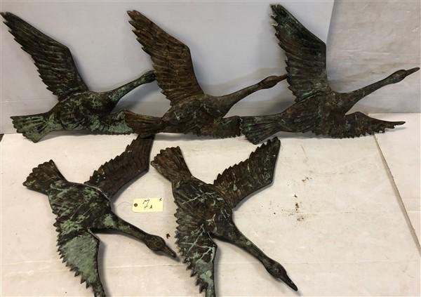 Lot of 5 31 1/2" Copper Geese (1 of 6)