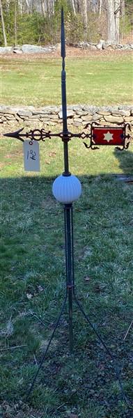 Lightning Rod with Directional and Glass Ball (1 of 3)