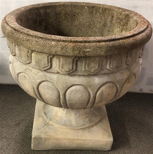 Single Large Concrete Planter Approx. 21" in diameter (1 of 3)