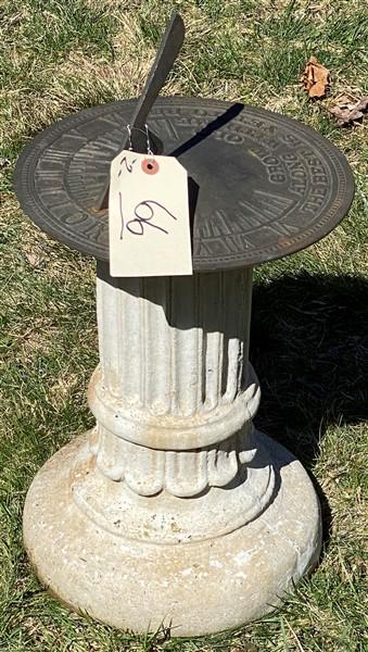Sundial w/ Concrete Column Base (1 of 2)