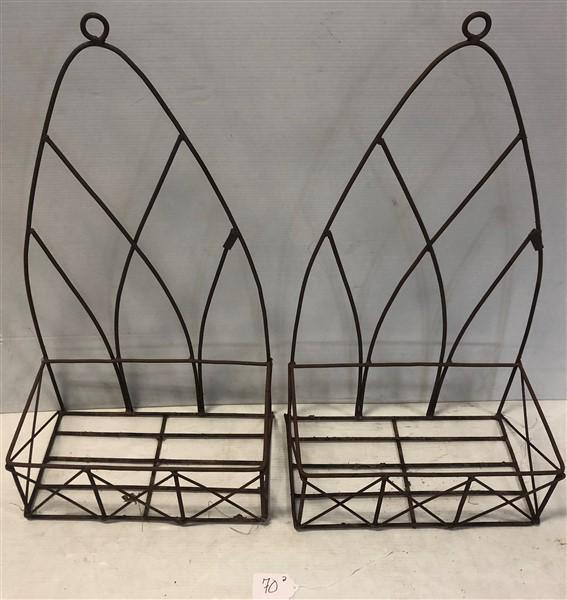 Pr 30" Metal Wall Planters (1 of 3)