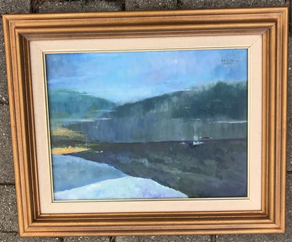 o/c Lake Scene Signed Virginia Palmer 17"x21" (1 of 2)