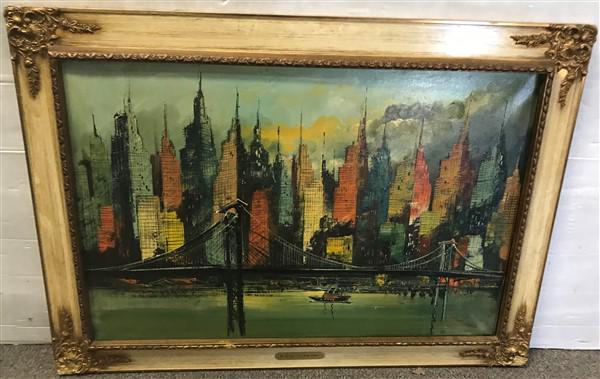 Mid-Century o/c Cityscape (1 of 1)