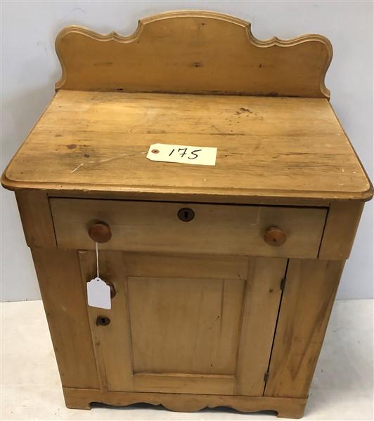 1 Door, 1 Drawer 24" Pine Cabinet (1 of 3)