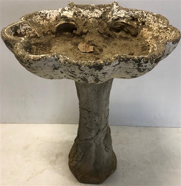 29.5" Two Part Concrete Birdbath (1 of 7)