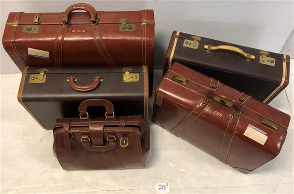 5 Piece Vintage Luggage: 5 Piece Vintage Luggage