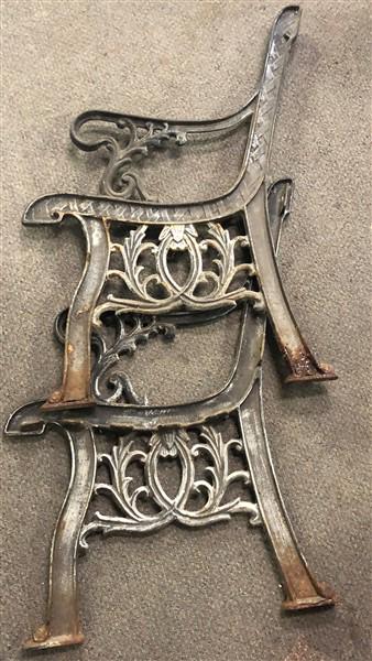 Pr. of Iron Bench Ends (1 of 4)