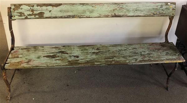 62" Iron and Wood Garden Bench- As Found (1 of 3)
