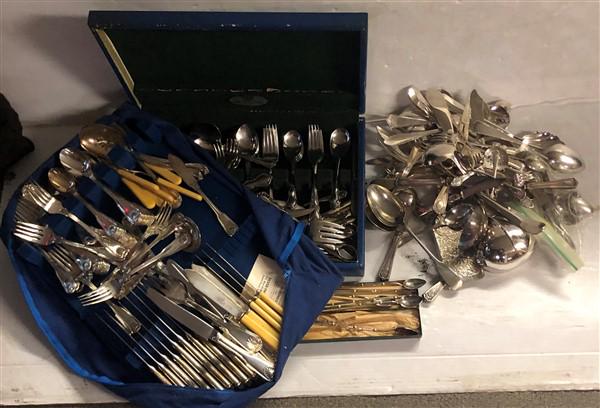 Large Generous Lot of Silver Plate Flatware (1 of 5)