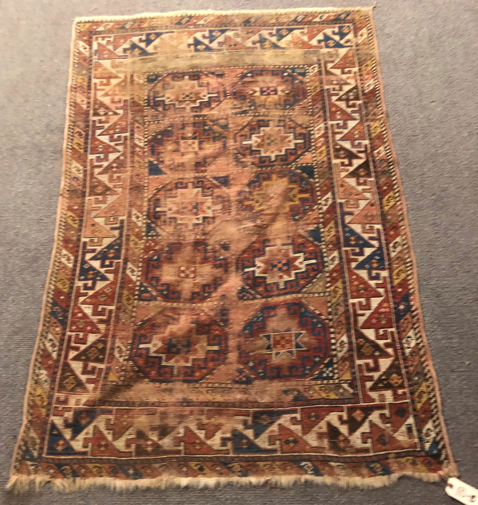 Antique Persian Mat 3'8"x5'6" (1 of 4)