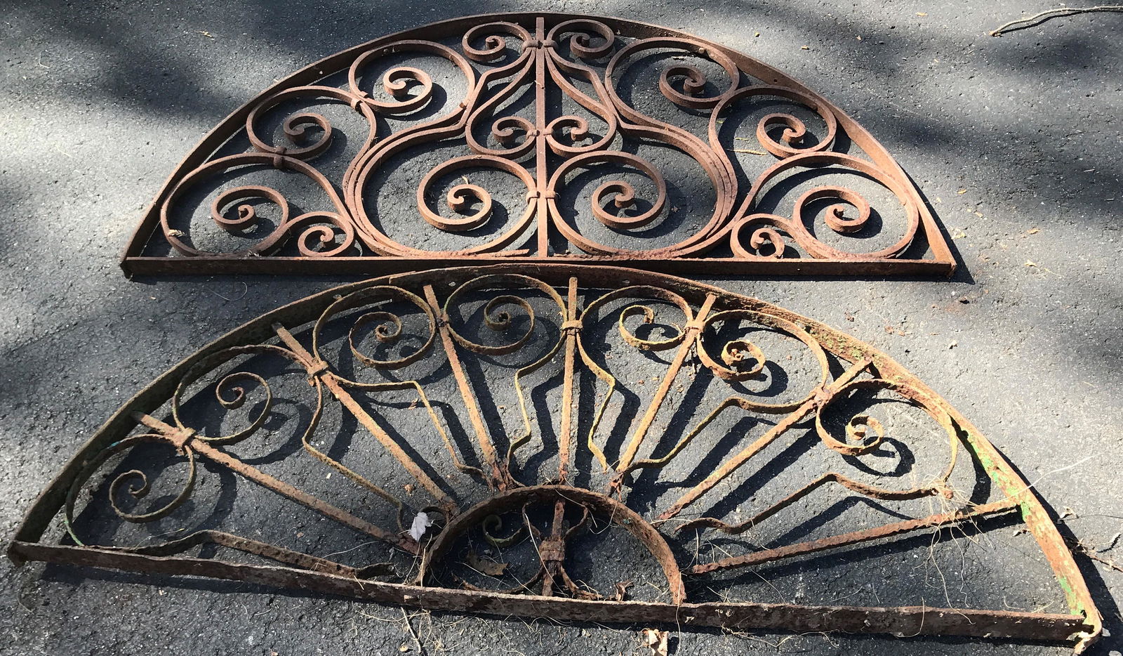 Pr. of Hand Forged Iron Architectural Fans (1 of 4)