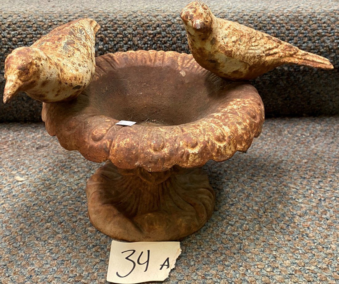 8" Cast Iron Bird Bath (1 of 3)