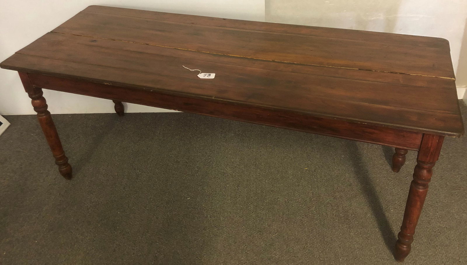 72" 19th Cent Farm Table (1 of 4)
