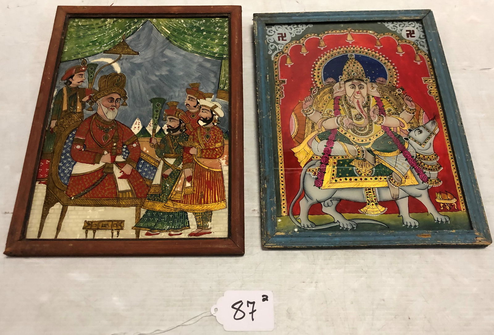 2 Framed Antique Indian Paintings (1 of 3)