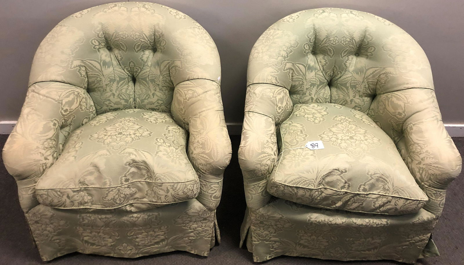 Pretty Pr of Down Filled Designer Club Chairs (1 of 5)