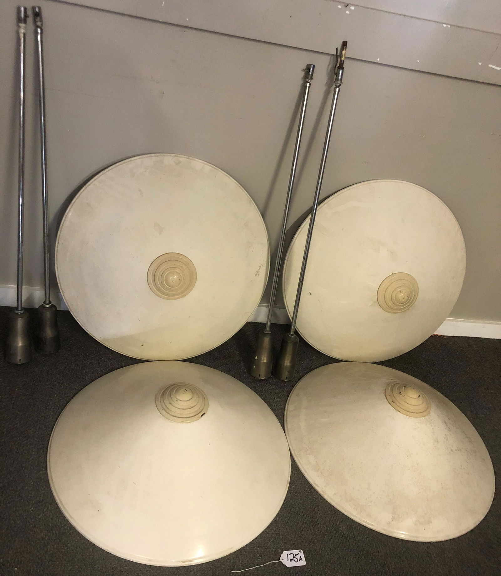 Set of Four 28" Mid-Cent. Hanging Lights (1 of 5)