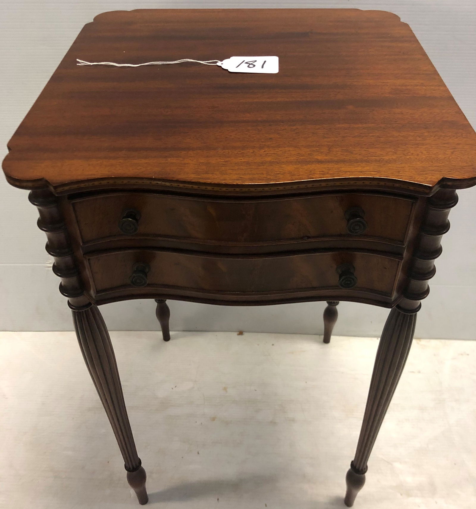 Pretty Antique 2 Drawer Sheraton Stand (1 of 4)