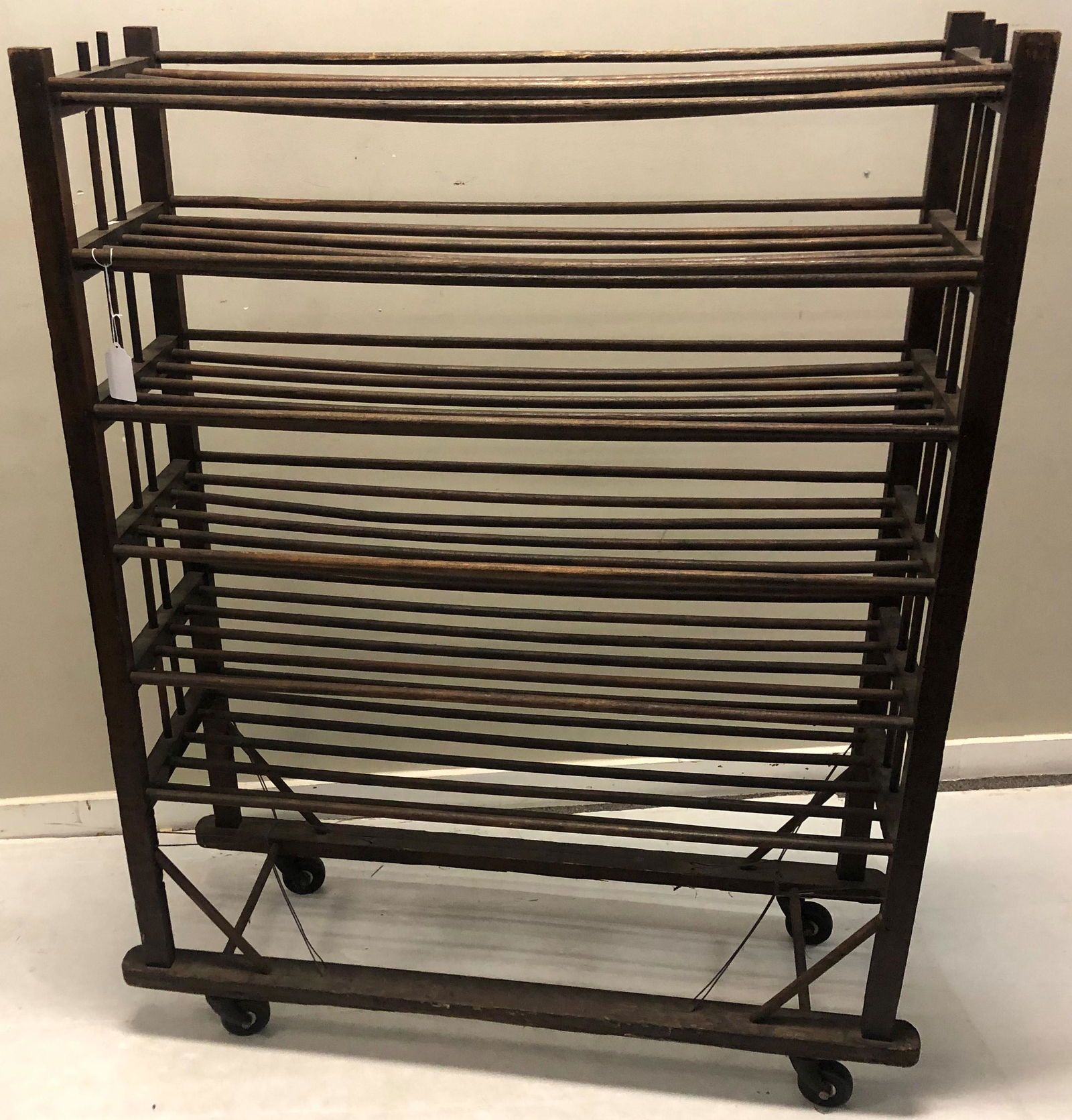 Vintage Rolling 45" Shoe Rack (1 of 5)
