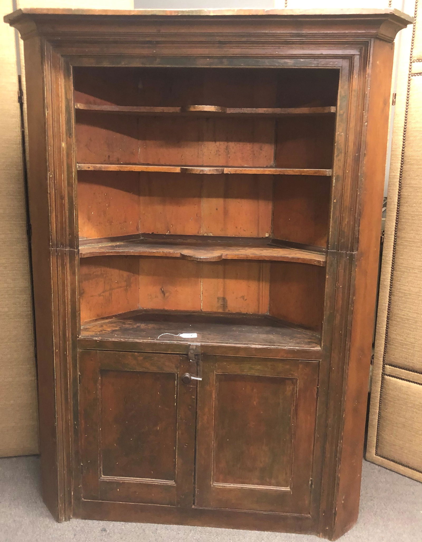 19th Cent. American Corner Cupboard (1 of 6)