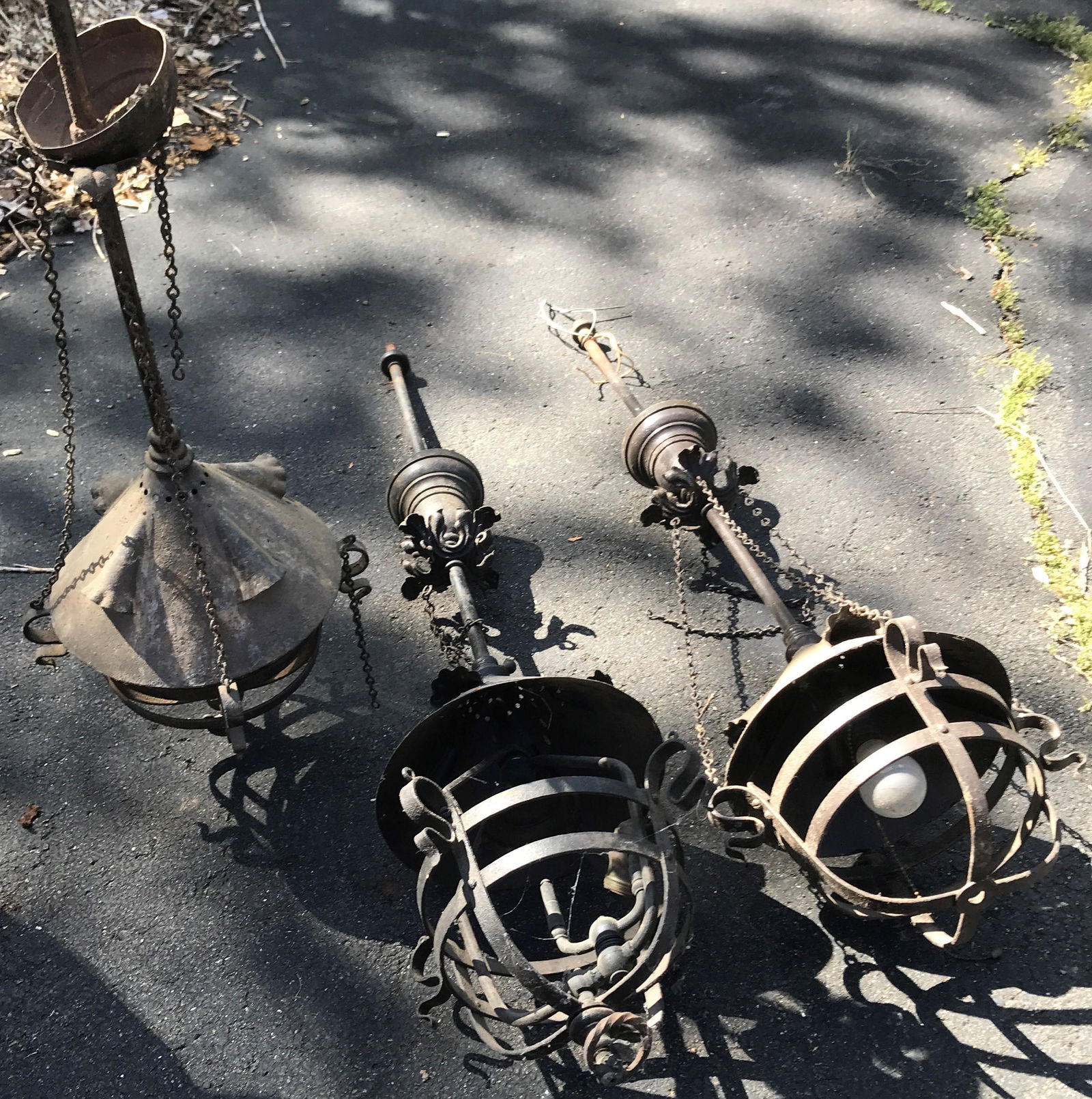 3 Vintage Gas & Electric Iron Fixtures (1 of 4)