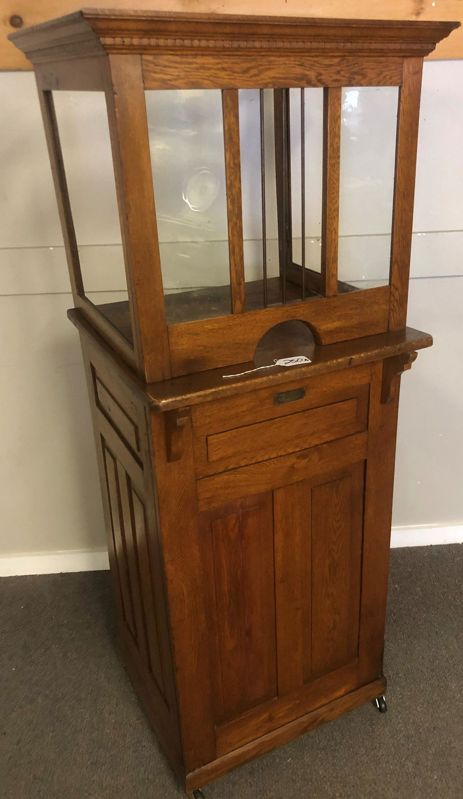 Levin and Goldberg 2 part Oak Ticket Window (1 of 9)