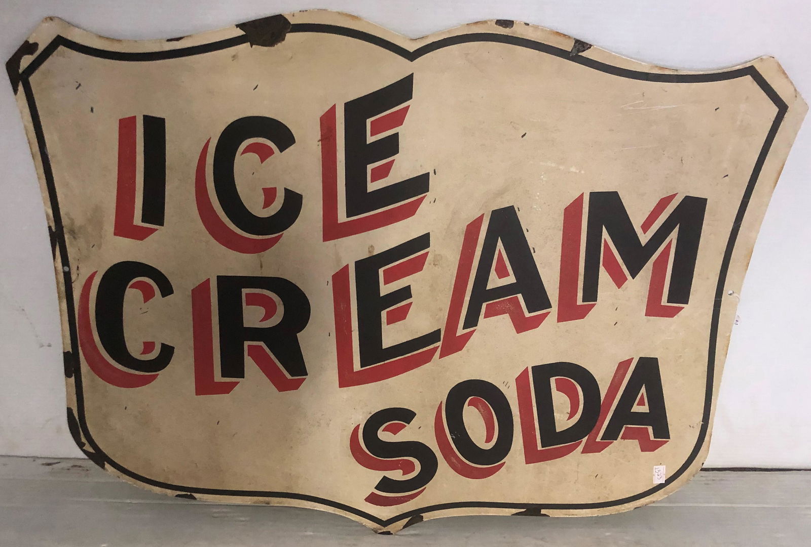 26" Vintage Metal Ice Cream Soda Signs (1 of 3)