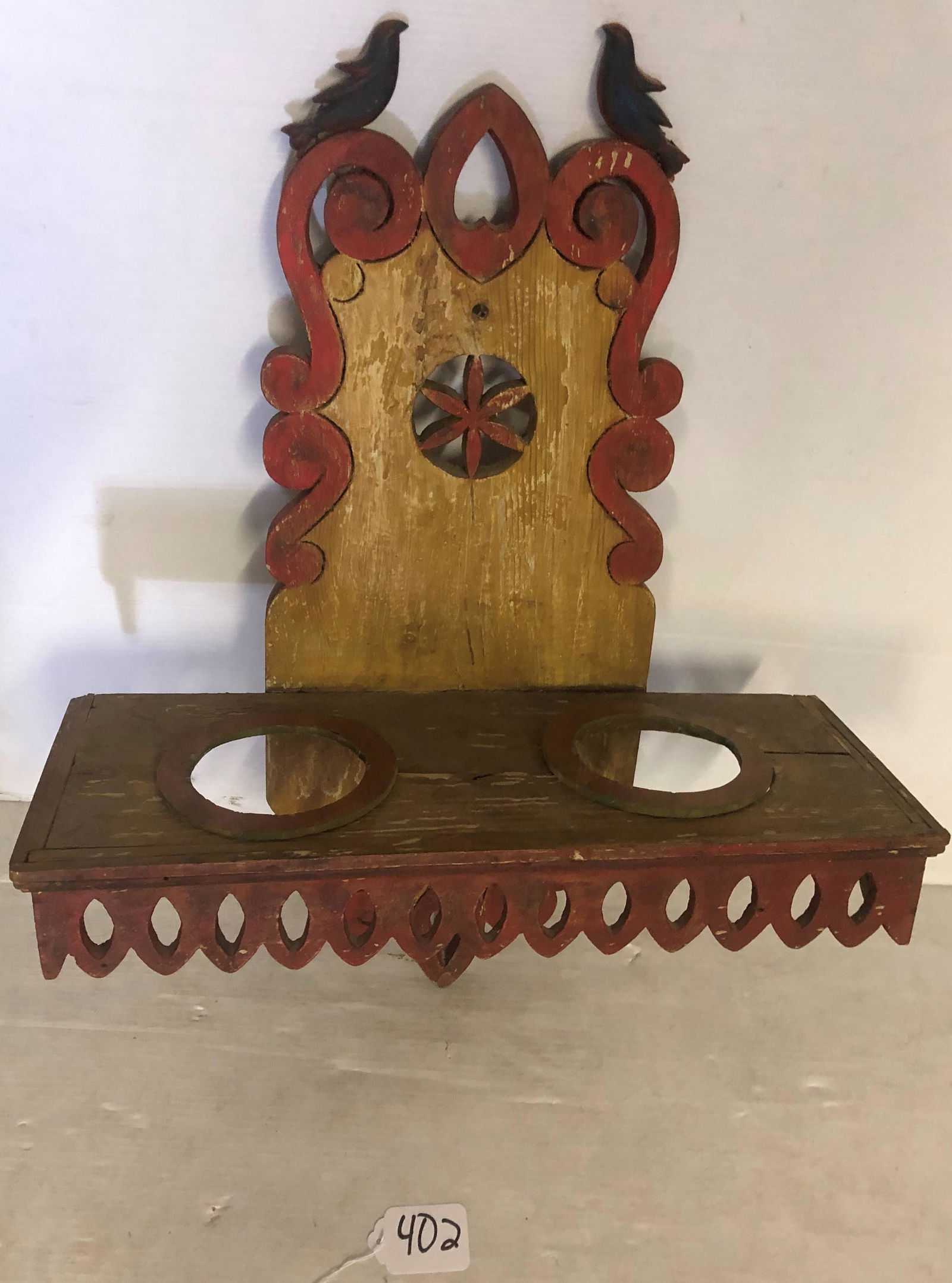 Painted Folk Art Shelf/Planter (1 of 6)