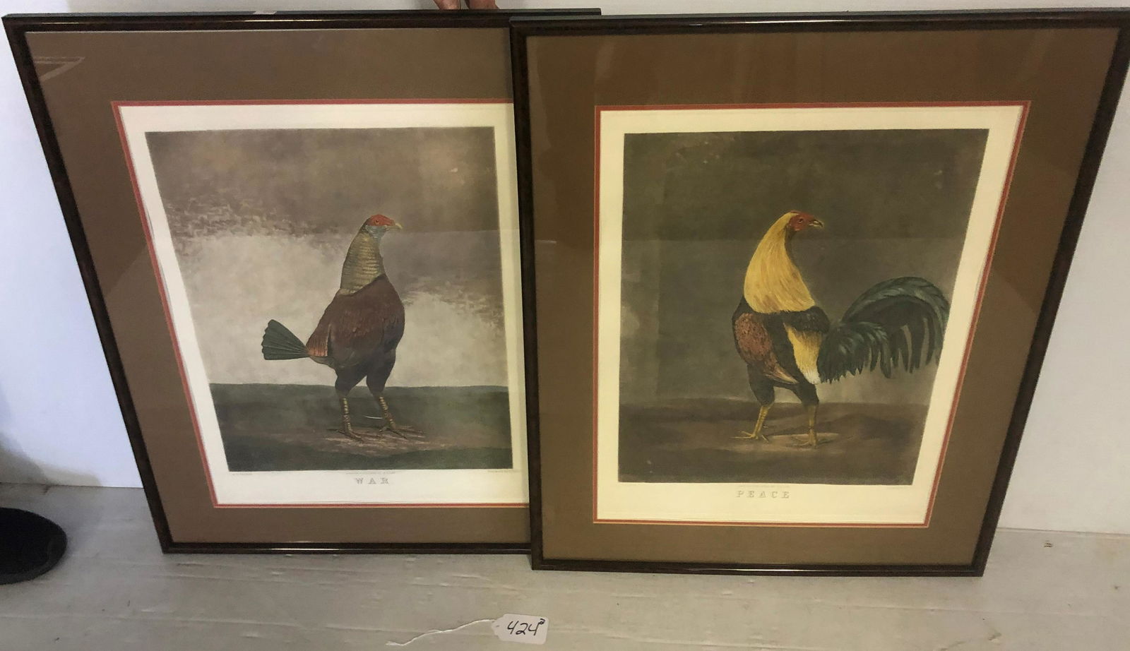 2 English Fighting Birds Prints (1 of 7)