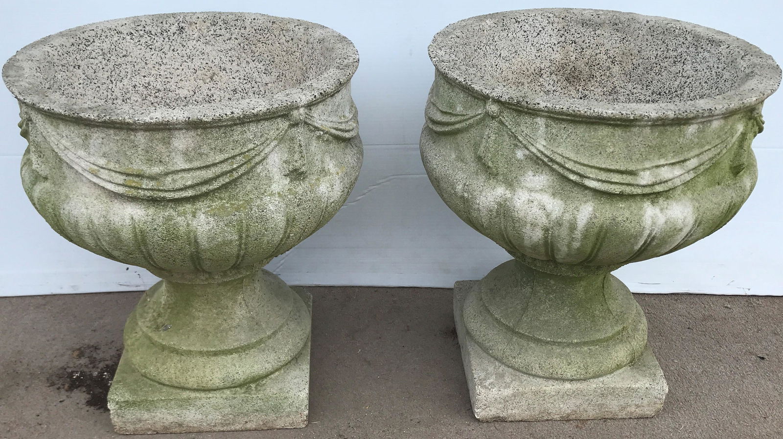 Pr. 17" Concrete Planters (1 of 1)