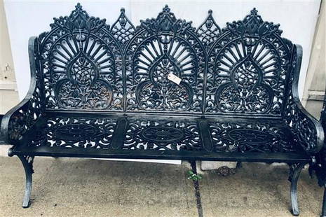 Fabulous Cast Iron Victorian Style Garden Bench: Fabulous Cast Iron Victorian Style Garden Bench70" x 20" x 48"h