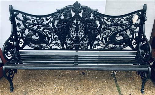 Fabulous Cast Iron Victorian Style Garden Bench: Fabulous Cast Iron Victorian Style Garden Bench72" x 20" x 42"