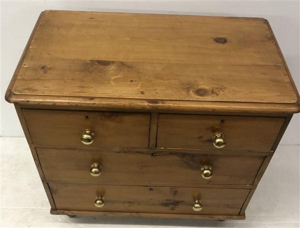 2 Over 2 19th Cent. Pine Chest (1 of 8)