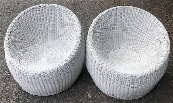 Pr. of MCM Wicker Chairs (1 of 7)