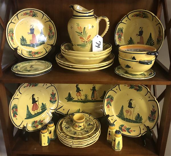 28 Pc. Lot- Quimper France (1 of 6)