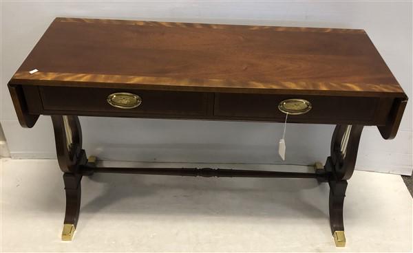 Two Drawer Band Inly Baker Console Table (1 of 8)